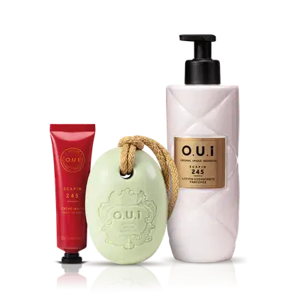 Imagem do produto Kit O.U.i Scapin 245 & Jardin de Grasse - Loção Corporal 400ml + Sabonete em Barra 190g + Creme de Mãos 30g