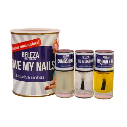 Imagem do produto Kit de tratamento para unhas Save My Nails! BELEZA EXPRESS solução para unhas fracas e quebradiças