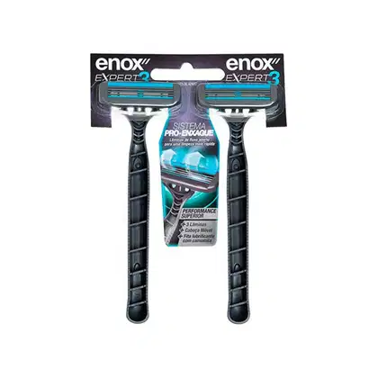 Imagem do produto Aparelho De Barbear Enox Expert 3 Lâminas C/2Un