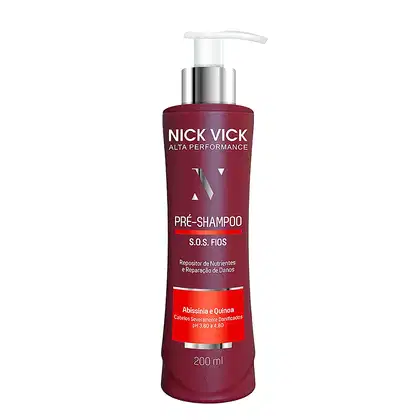Pré-Shampoo Nick & Vick Alta Performance S.O.S Fios, 200ml.