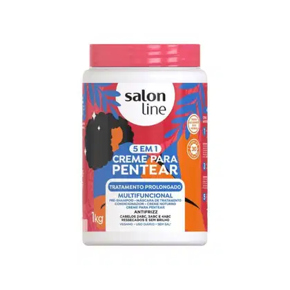 Creme para Pentear Salon Line 5 em 1 Tratamento Prolongado. Volumetria de 1kg.