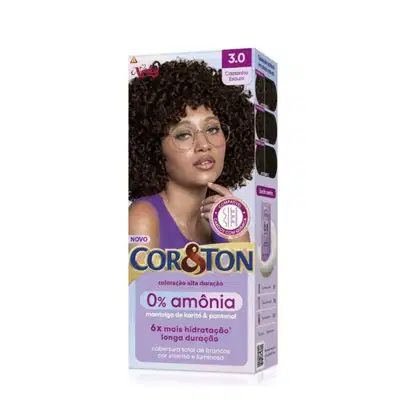 Imagem do produto Tintura Cor&Ton Niely 0% Amônia 3.0 Castanho Escuro