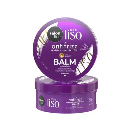 Balm Capilar Salon Line Meu Liso Antifrizz. Volumetria de 50g.