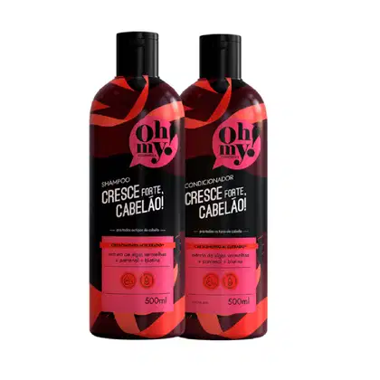Imagem do produto Kit Shampoo e Condicionador Cresce forte, cabelão! Oh My! - 500ml