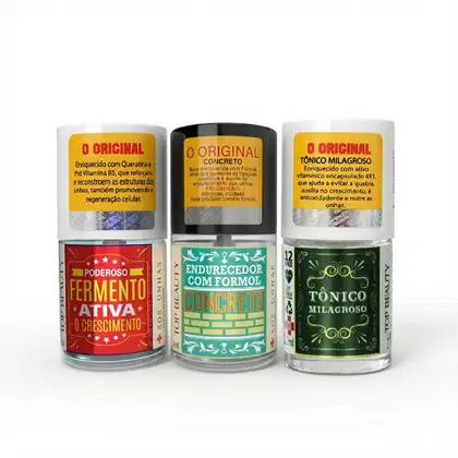 Imagem do produto Kit 3 Bases Top Beauty Crescimento e Força - Fermento Ativo Concreto e Tônico Milagroso