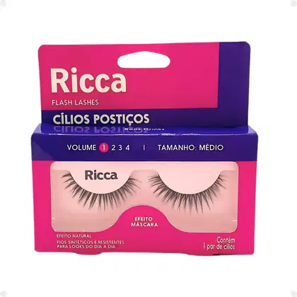 Imagem do produto Cílios Postiços Ricca Belliz Piscou,arrasou Vol:1 Médio Cód.2673