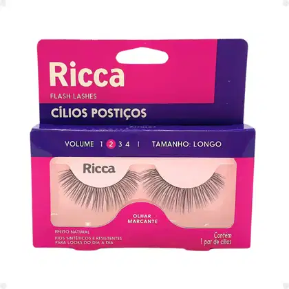 Imagem do produto Cílios Postiços Ricca Belliz Piscou,arrasou Vol:2 Longo Cód.2677