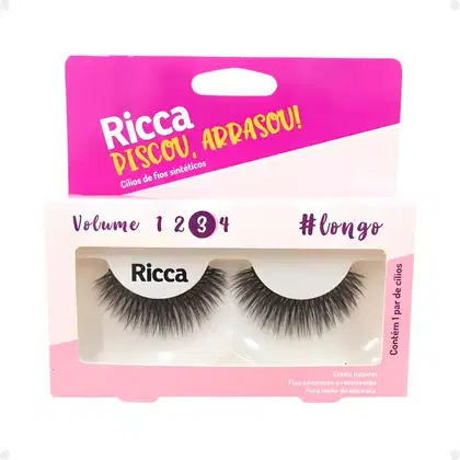 Imagem do produto Cílios Postiços Ricca Belliz Piscou,arrasou Vol:3 Longo Cód.2679