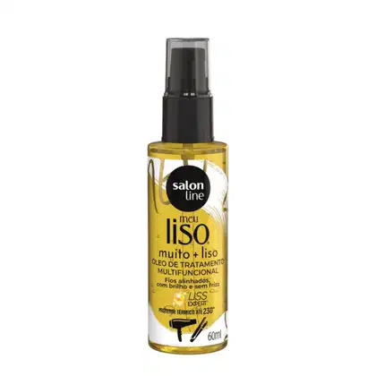Óleo de Tratamento Multifuncional Salon Line Meu Liso Muito + Liso. Volumetria de 60ml.