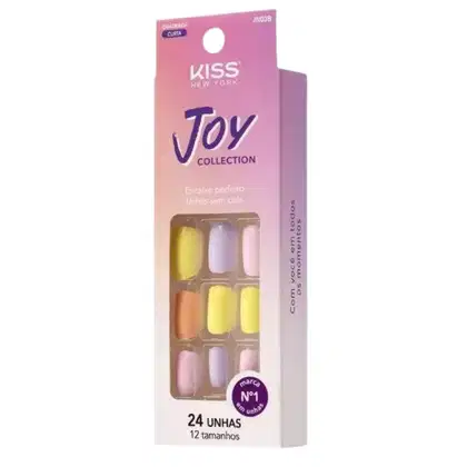 Imagem do produto Unhas Postiças Kiss Ny Joy Collection Quadrada 24un Jn03b