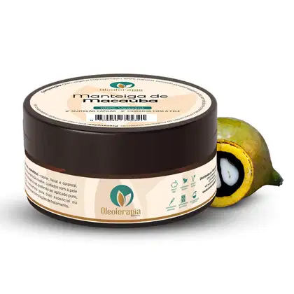 Imagem do produto Manteiga de Macaúba Pura e 100% natural uso capilar e corporal - 60g