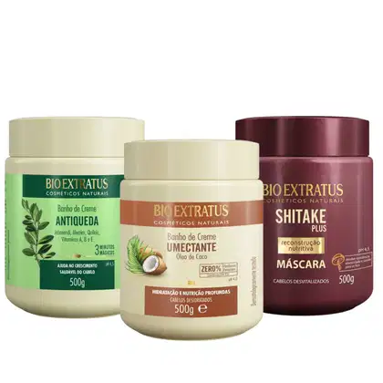 Imagem do produto Kit Bio Extratus Tratamento para Cabelos Danificados (3 Produtos)