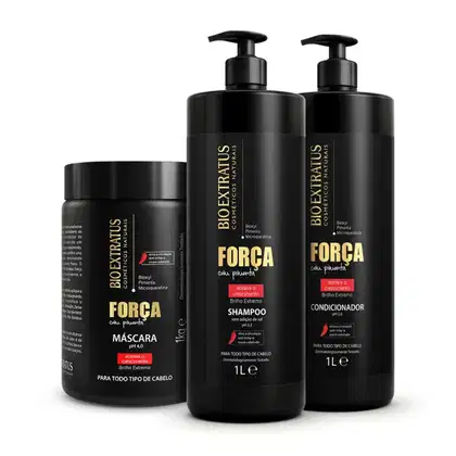Imagem do produto Kit Bio Extratus Força com Pimenta Trio Salão (3 Produtos)