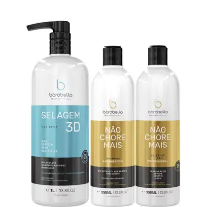 Imagem do produto Borabella Selagem 3D 1 Litro + Kit Não Chore Mais 2x350ml