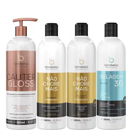 Imagem do produto Borabella Cauter Gloss + Kit Não Chore Mais + Selagem 3x350ml