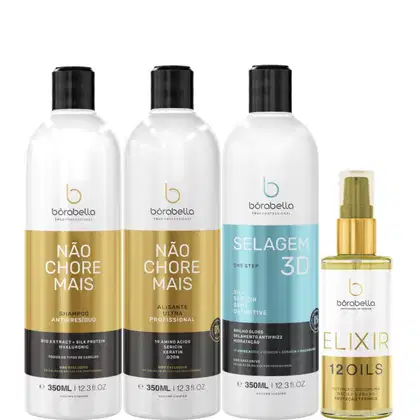 Imagem do produto Borabella Kit Não Chore Mais + Selagem 3x350ml + Elixir 60ml