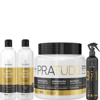 Imagem do produto Borabella Kit Não Chore Mais 2x350ml + Pratudo 1kg + Fluido