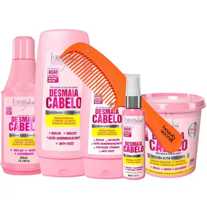 Imagem do produto Kit Desmaia Cabelo Forever Liss Completo Pente Beauty Secret