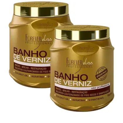 Imagem do produto Kit Mascara Forever Liss Banho De Verniz 1kg Com 2 Unidades