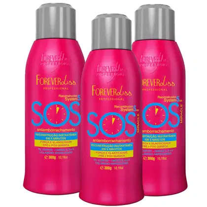 Imagem do produto Kit Reconstrutor Forever Liss Sos 300ml 3 Unidades