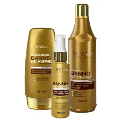 Imagem do produto Kit Shampoo Condicionador Oleo Forever Liss Banho De Verniz