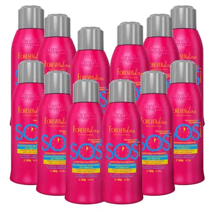 Imagem do produto Kit Sos Reconstrutor Forever Liss 12 Unidades De 300ml Cada
