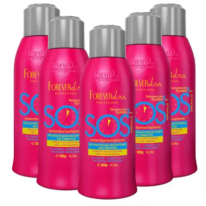 Imagem do produto Kit Sos Reconstrutor Forever Liss 5 Unidades De 300ml Cada