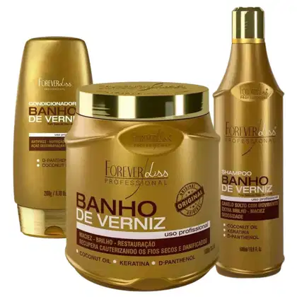 Imagem do produto Kit Tratamento Banho De Verniz Forever Liss Com Mascara 1kg