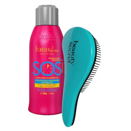 Imagem do produto Kit Sos Reconstrutor Forever Liss 300ml+escova Beauty Secret