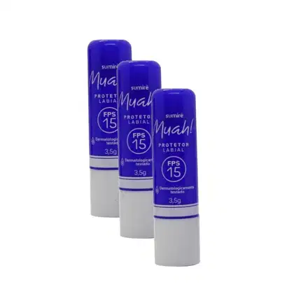 Imagem do produto Kit Protetor Labial Muah! Fps15 3,5g (3 unidades)