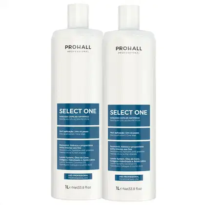 Imagem do produto Kit Select One Prohall 1 Litro Tratamento Capilar 2 Unidades