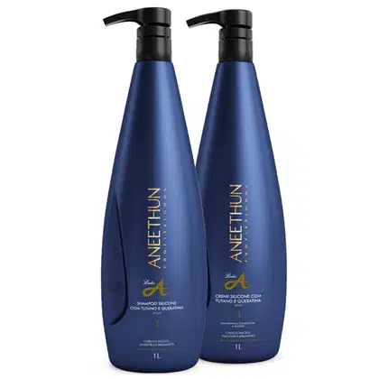 Imagem do produto Kit Creme De Silicone E Shampoo Aneethun 1 Litro Linha A