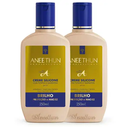 Imagem do produto Kit Creme De Silicone Aneethun Linha A 250ml Cada 2 Unidades