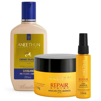Imagem do produto Kit Creme De Silicone Linha A Máscara E Óleo Repair Aneethun