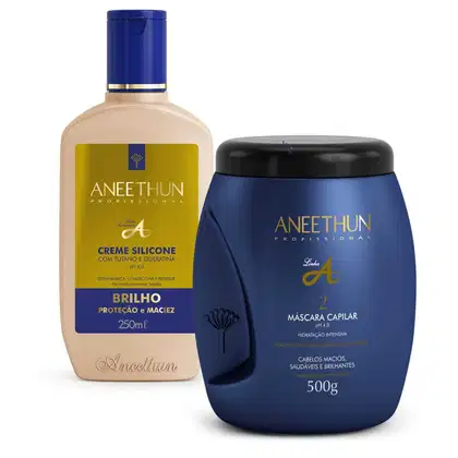 Imagem do produto Kit Linha A Aneethun Creme De Silicone 250ml E Máscara 500g