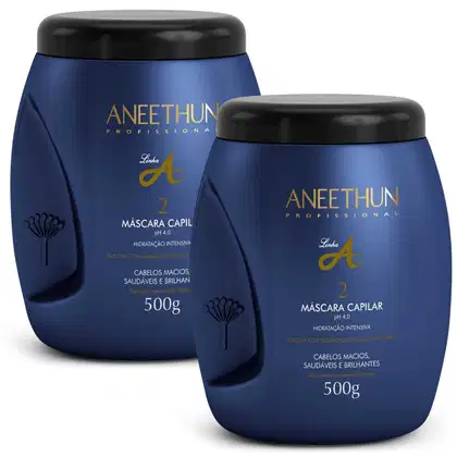 Imagem do produto Kit Mascara Linha A Hidratação Aneethun 2x500g Total 1kg