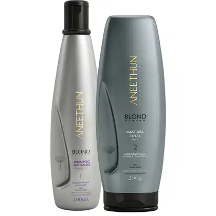 Imagem do produto Kit Shampoo Matizante E Mascara Cinza Aneethun Blond System