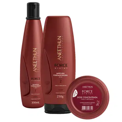 Imagem do produto Kit Shampoo Mascara Dose Force System Aneethun Fortalecedor