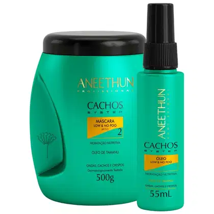 Imagem do produto Kit Mascara Cachos E Oleo Aneethun Cachos System Hidratação