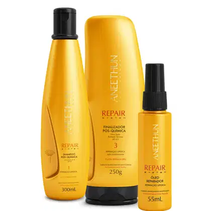 Imagem do produto Kit Shampoo Finalizador E Oleo Pos Quimica Aneethun Repair