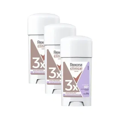 Imagem do produto Kit Desodorante Rexona Clinical Extra Dry Antitranspirante 96h Creme 58g (3 unidades)