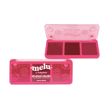Trio de Blush All About Cheeks na cor Cherry Cheats da marca Melu by Ruby Rose