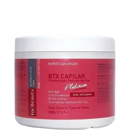 Imagem do produto For Beauty Max Illumination Platinum - Btox Matizador Reconstrução Profunda 500g