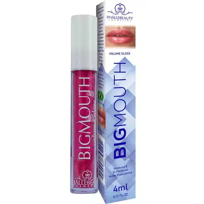 Imagem do produto Phállebeauty Big Mouth - Gloss Labial Hidrata e Aumenta o Volume com Brilho Pink Glow 4ml