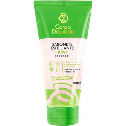 Imagem do produto Corpo Dourado Kiwi- Sabonete Esfoliante Líquido Facial e Corporal 180ml