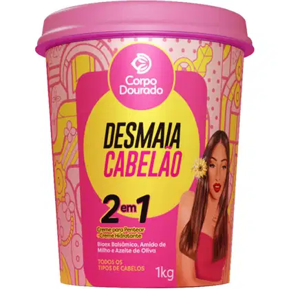 Imagem do produto Corpo Dourado Desmaia Cabelão 2 em 1 - Creme de Pentear e Hidratação 1kg