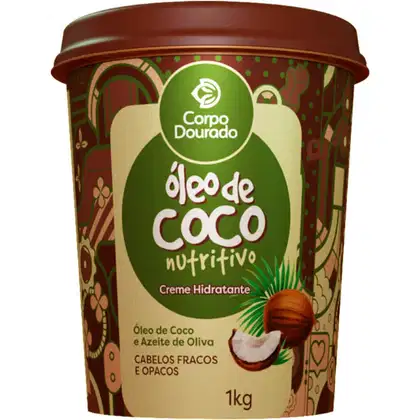 Imagem do produto Corpo Dourado Óleo de Coco Nutritivo 2 em 1 - Creme de Pentear e Hidratação 1kg