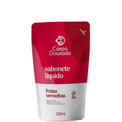 Imagem do produto Corpo Dourado Frutas Vermelhas Refil - Sabonete Líquido Corporal 200ml
