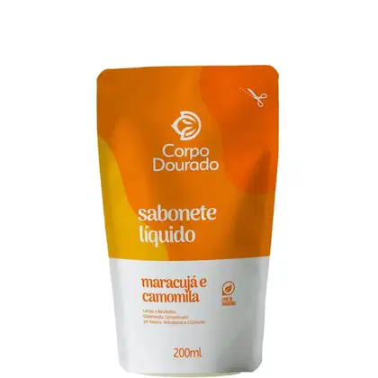Imagem do produto Corpo Dourado Maracujá e Camomila Refil - Sabonete Líquido Corporal 200ml