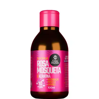 Imagem do produto Corpo Dourado - Óleo Capilar Rosa Mosqueta e Keratina Restauração 100ml